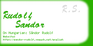 rudolf sandor business card