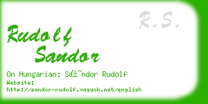 rudolf sandor business card